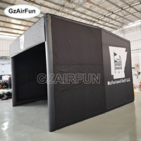 Tente de simulateur de golf gonflable de qualité commerciale, cage d'entraînement de golf portable avec écran d'impact pour événements de pratique de golf en extérieur