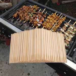 Tre Tự Nhiên Gỗ Xiên 100Pcs Dễ Dàng Làm Sạch Không Tráng <span class=keywords><strong>BBQ</strong></span> Kebab Rang Đảng Công Cụ - Product Image 1