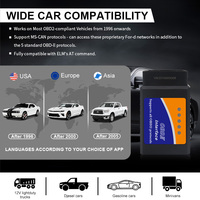 Más vendidos soporte personalización obd2 Bluetooth 4,0 adaptador comprobar código de problemas del motor EOBD OBD II escáner de código de diagnóstico
