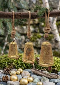 Campana Colgante de Metal de Diseño Moderno y Fabuloso, Tres Campanas Decorativas de Metal, Decoración Festiva para el Hogar, Campanas Rústicas - Product Image 3