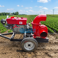 Pompe à eau diesel portable pour l'irrigation agricole des vergers, turbine centrifuge à flux mixte, 25 CV, 8 pouces