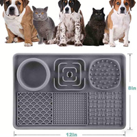 Nouveau tapis de léchage de chien d'alimentation lente en Silicone ustensiles de nourriture pour animaux de compagnie avec napperon à ventouse tapis de léchage de chien facile à nettoyer