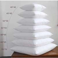 Fournisseur certifié BSCI, collection d'hôtel personnalisée, oreiller de luxe en plumes de canard blanc largement utilisé, 50x50 cm, insert d'oreiller, fabricants de coussins