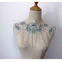 Аппликация из хрустальных пайеток и бисера, вышивка на ткани, роскошные свадебные аксессуары, алмазные нашивки для рукоделия, аппликация для декора одежды