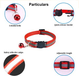 ปลอกคอสะท้อนแสงปรับได้หลายสีสำหรับแมวขายส่ง - Product Image 2