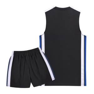 2024 New American Basketball Kleidung Set Herren und Damen Quarter Shorts Atmungsaktives Patchwork-Farb trainings trikot mit V-Ausschnitt - Product Image 1