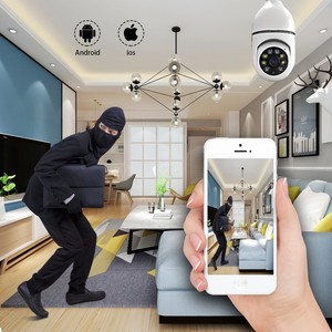 V380pro摄像机云台夜视机器人E27安全无线监控摄像机8177全彩高清Wifi室内H.265 - Product Image 4