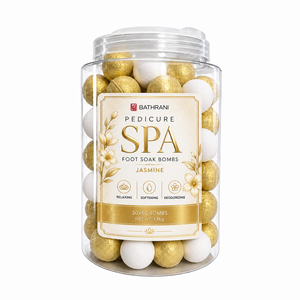 Bombes de bain de luxe parfumées aux huiles essentielles bio et ensemble bandeau en polaire corail à paillettes dorées, bienfaits hydratants - Product Image 1