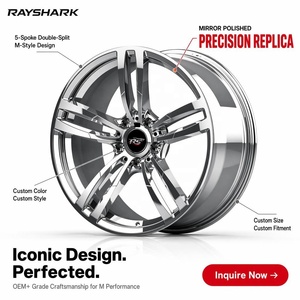 Cerchi Forgiati RS Custom 437M Cromati a <span class=keywords><strong>5</strong></span> Razze Monoblocco OEM da 19 Pollici 5x120 per BMW M3 M4 F80 F82 F83 F30 F31 - Product Image 1