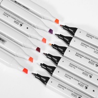 Sta vente en gros marqueurs d'art à double tête stylos pinceau ensemble de marqueurs à double pointe à base d'alcool coloré