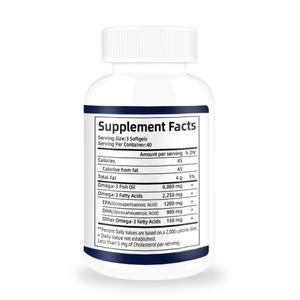 Suplemento de Aceite de Pescado Omega 3 de 1200 mg con EPA y DHA para Adultos, Apoya la Salud del Corazón y el Cerebro, Cápsulas Blandas de Aceite de Pescado Omega 3 - Product Image 5