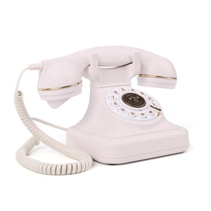 Telefono <span class=keywords><strong>Vintage</strong></span> Bianco con Pulsante per Libro degli Ospiti Audio, Registratore di Messaggi Vocali per Matrimoni ed Eventi - Product Image 2