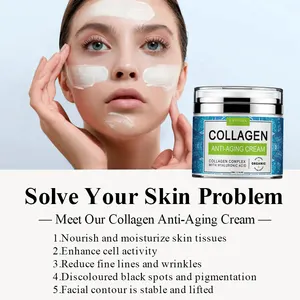 Spedizione a buon mercato coreano Anti invecchiamento sbiancamento della pelle rassodante incandescente giorno E notte vitamina E collagene crema viso riparazione viso