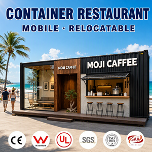 Container Bar Vini, Ristorante Prefabbricato in Acciaio, Edificio Modulare per Caffetteria all'Aperto per Attività Notturne - Product Image 1