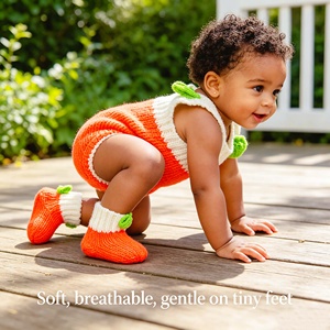 Graziosi Scarpine per Neonati Lavorate a Maglia con Motivi Floreali |   Scarpe da Barca Ultra Morbide e Traspiranti |   Scarpine Antiscivolo Comode per Neonati per Tutte le Stagioni - Product Image 4