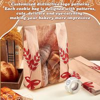 Sac à pain en papier kraft avec fenêtre transparente autocollants de stockage des aliments pour boulangerie et maison pour biscuits à la pâte aigre sacs à pain personnalisés
