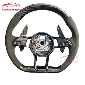 <span class=keywords><strong>Audi</strong></span> A3 A4 A5 A6 A7 R8 <span class=keywords><strong>RS8</strong></span> <span class=keywords><strong>S8</strong></span> Racing LED Mise à niveau et modification Volant en fibre de carbone et cuir - Product Image 2