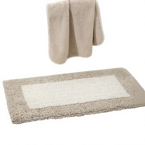 Tapis de bain américains de luxe en coton pur tufté, écologiques, à motifs floraux, longs et durables, pour salle de bain, assurance qualité, vente en gros - Product Image 1