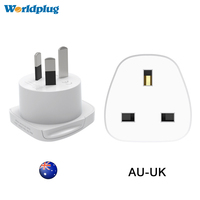 Adaptateur de prise de voyage de puissance de prise de sortie de ca de royaume-uni, convertisseur d'adaptateur de chargeur de voyage à 2 broches