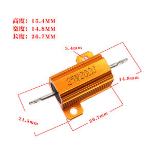Kit de résistance de puissance en aluminium pour charge LED 20kw 330 50w 150w 1k 2k <span class=keywords><strong>700</strong></span> 5w 100k 100 ohms watt 100w résistances bobinées - Product Image 5