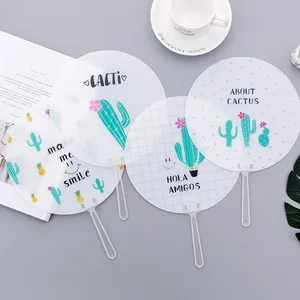 Waterproof Hand Fan Transparent Print for Support KPOP Plastic Factory Wholesale Price Customized Acrylic Souvenir Colorful