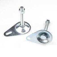 Pied réglable M16, pied plat galvanisé M12, pied de support M14, pied fixe en forme de goutte d'eau, pieds de nivellement à vis