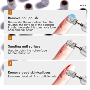 Bandas de lijado para uñas, máquina eléctrica para uñas, brocas para taladro de uñas, removedor de esmalte acrílico y gel UV - Product Image 5