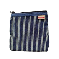 Ensemble d'organisateurs en toile motif chat de dessin animé, lot de 3 tailles, pochette pour cosmétiques, pièces de monnaie, mouchoirs, coton, sac de voyage kawaii