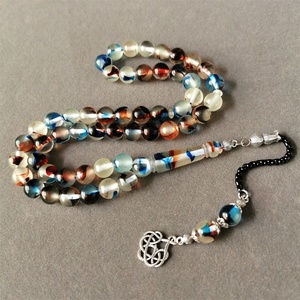 Rosario Musulmano di Alta Qualità con 51 Perle in Resina Luminosa da 10MM, Regalo Islamico, Gioielli Arabi, Misbaha, Eid <span class=keywords><strong>Mubarak</strong></span> - Product Image 4