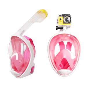 Masque intégral de plongée en apnée, verre trempé 4,0 mm, plastique universel, sports nautiques 6+ - Product Image 3