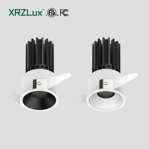 XRZLux 10W 눈부심 방지 매입형 통 IP44 방수 LED 천장 스포트라이트 알루미늄 ETL 라운드 천장 다운 라이트 100-240VAC