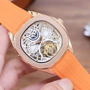 นาฬิกาจักรกลคุณภาพสูง ดีไซน์หรูหรา ตัวเรือนสแตนเลสแท้ พร้อมสายรัดข้อมือทันสมัย ยี่ห้อ Pateks - Product Image 3