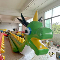 Nouveau curseur de dragon remorquable de bateau de banane gonflable de tête de dragon de conception pour l'usage commercial