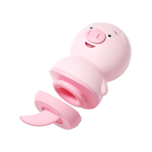 Jump Egg Vibrator Cute Pig Shape <strong>Mini</strong> Silicone Recharge Clitoral Vibrator G Spot Vibrator Adult Sex Toy for Women Man - Product Image 5