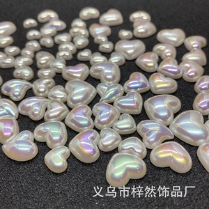 Lo último en forma de corazón Mapei Pearl, accesorios de joyería coloridos de media cara, Pendientes colgantes, accesorios DIY - Product Image 2