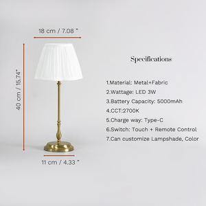 Nhà Máy Giá hiện đại không dây có thể sạc lại pin bảng đèn vải hoa Chụp đèn cảm ứng điều khiển từ xa nhà đám cưới - Product Image 6