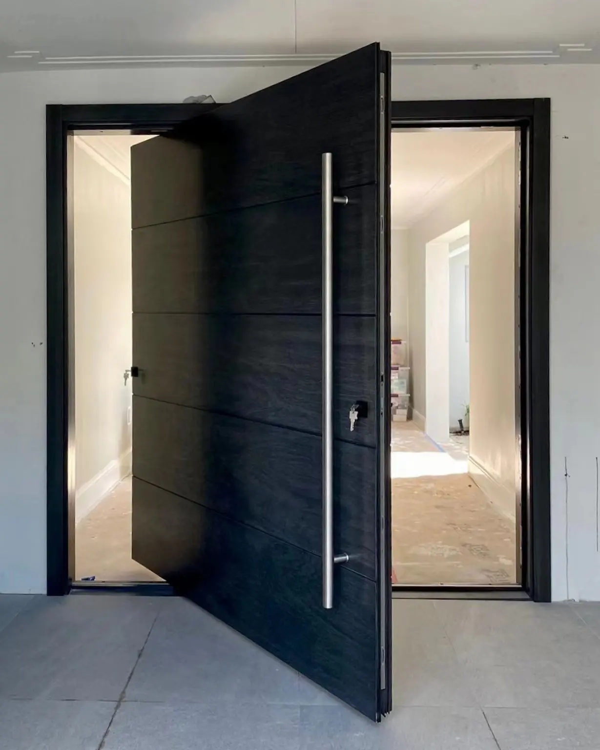 ยอดขายที่นิยมการออกแบบ Oem บริการประตูที่ทันสมัยสำหรับบ้านของแข็งภายในประตูไม้ประตู