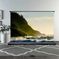 Nouveau 2026 – Écran de projection motorisé ALR 4K/8K de 72 pouces pour vidéoprojecteur laser, idéal pour home cinéma et bureau, avec technologie Black Crystal et montage au sol