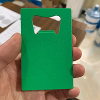Ouvre-bouteille de bar personnalisé en acier inoxydable par sublimation, lame plate noire vierge pour marque, ouvre-bouteille de bière pour bar