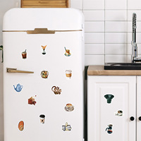 Pegatinas Decorativas para Coche, Refrigerador, Celular, Taza de Agua, Cuaderno, Empaque de Alimentos, con Diseño de Café y Grafiti, Impermeables y Creativas