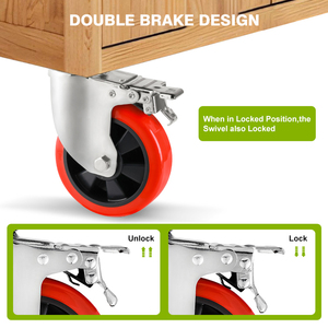 Mittel-und Hoch leistungs rad 6 "Pu Silent Universal rad mit Brems-Industrie rollen - Product Image 3