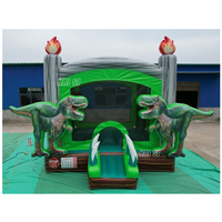 Château gonflable de dinosaure commercial de haute qualité pour enfants 13x13 pieds Château gonflable pour location de fête