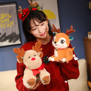 Set Mainan Boneka Natal Grosir Santa Rusa Kutub Boneka Imut Bantal Pohon Natal Lipat Hadiah Boneka untuk Dekorasi Natal - Product Image 4