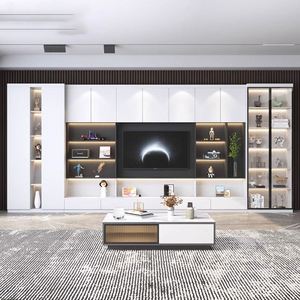 Muebles de sala de estar personalizados Gabinete de TV Fondo Gabinete de pared Gabinete de piso - Product Image 3