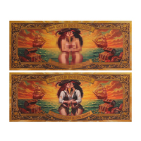 Billets de banque en plastique personnalisés avec design gratuit, motif Pirate Girl, 5 modèles, billets de banque en feuille d'or