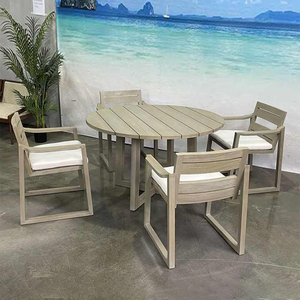 เฟอร์นิเจอร์ไม้สักหรูหราสำหรับกลางแจ้ง ชุดโต๊ะรับประทานอาหารในสวน - Product Image 2
