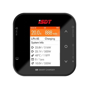 เครื่องชาร์จแบตเตอรี่ <span class=keywords><strong>ISDT</strong></span> <span class=keywords><strong>Q8</strong></span> <span class=keywords><strong>MAX</strong></span> 1000W 30A / <span class=keywords><strong>Q8</strong></span> 500W 20A 2-8S / Q6 Nano 200W 8A 1-6S สำหรับแบตเตอรี่ Lilon LiPo LiHV NiMH Pb รุ่น RC - Product Image 1