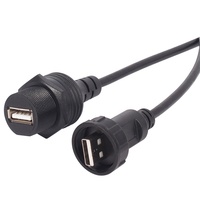Câble USB pour montage sur châssis de boîtier PC, câble d'extension USB-A mâle vers femelle avec couvercle étanche
