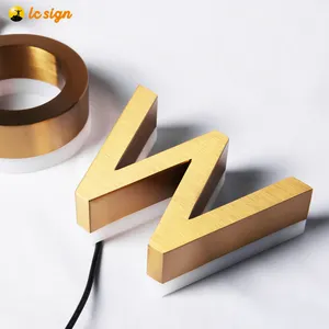 Signage 3d 3D LED Backlit Letter Signage Logo Signs Company Logo Name