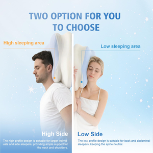 Oreiller cervical pour soulager les douleurs cervicales, oreiller ergonomique en mousse à mémoire de forme avec housse rafraîchissante, soutien orthopédique pour dormeurs sur le côté - Product Image 5